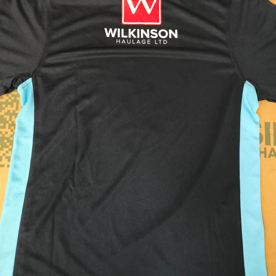 NX TEAMWEAR BLACKROD CRICKET CLUB TRAINING JERSEY IN NAVY/SKY BLUE SIZE MEDIUM