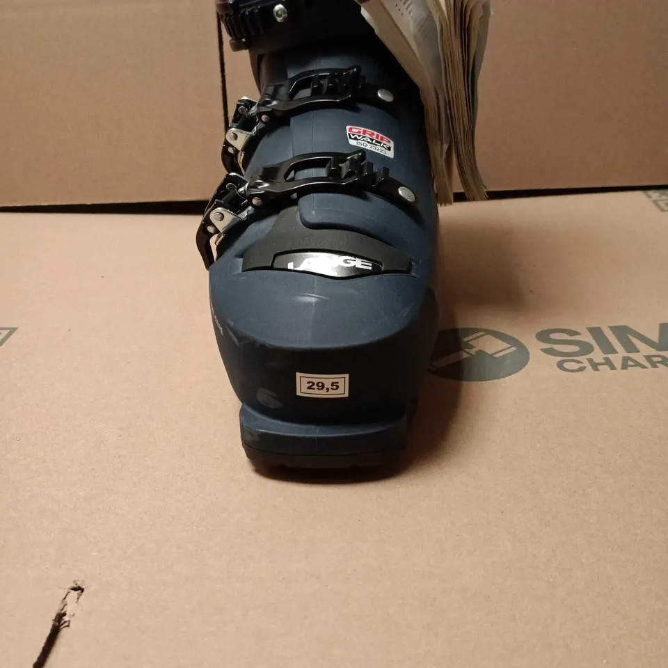 BOXED PAIR OF LANGE SKIBOOTS IN NAVY SIZE 29.5