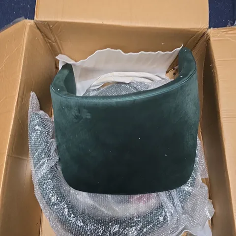 CLIPOP UPHOLSTERED CHAIR – DARK GREEN VELVET – BOXED 
