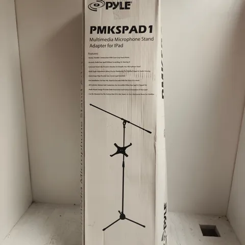 BOXED PYLE PMKSPAD1 MULTIMEDIA MICROPHONE STAND ADAPTER FOR IPAD