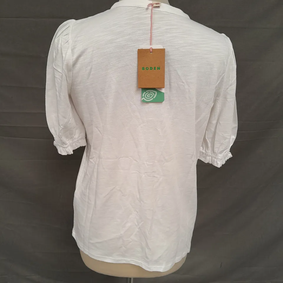 BODEN LADIES WHITE BLOUSE SIZE 6