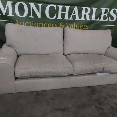 DESIGNER 3 SEATER SOFA IN NATURAL FABRIC