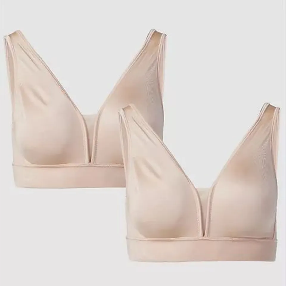 JOCKEY FOREVER FIT V-NECK BRA 2 PACK BEIGE XXL