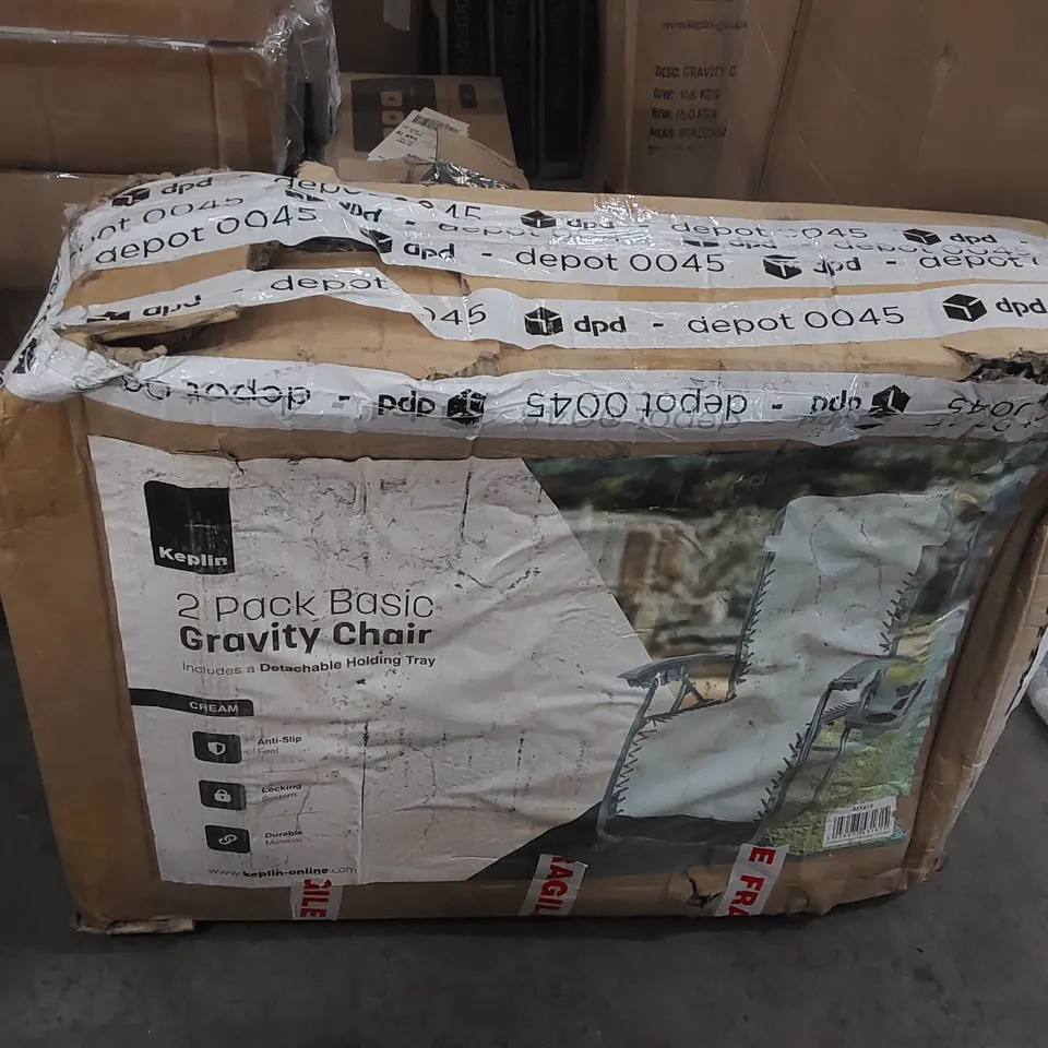 BOXED KEPLIN 2 PACK OF PADDED GRAVITY CHAIRS
