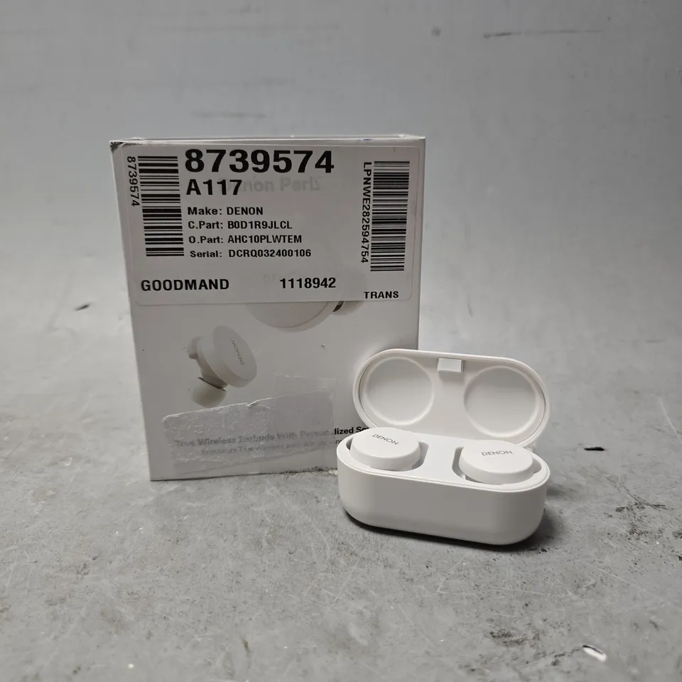 BOXED DENON PORTABLE WHITE EARBUDS