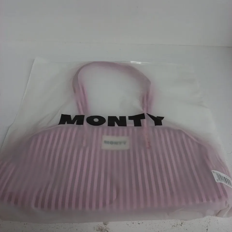 MONTY PINK STRIPE TOTE BAG