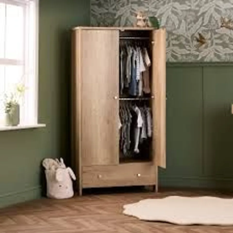 BOXED OBABY NIKA DOUBLE WARDROBE - OAK (3 BOXES)