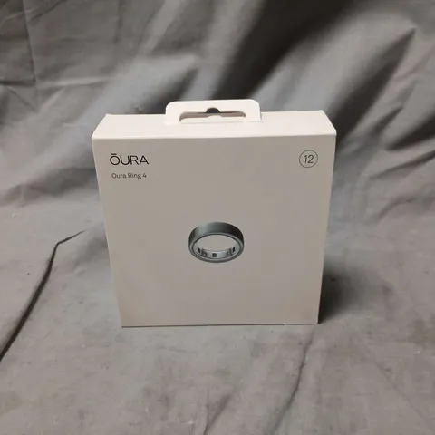 OURA RING 4 – BRUSHED SILVER RING- SIZE 12, BOXED AND SEALED