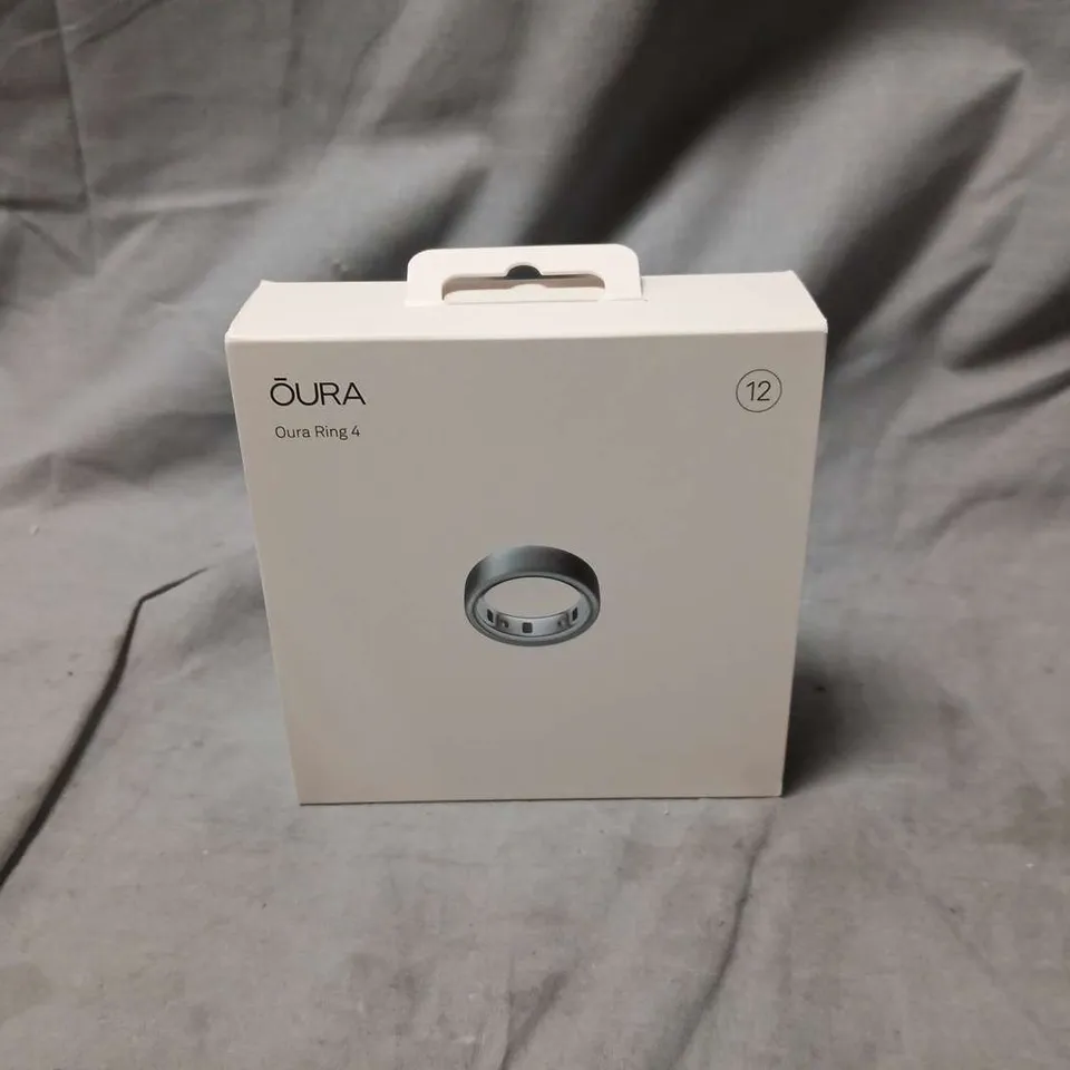 OURA RING 4 – BRUSHED SILVER RING- SIZE 12, BOXED AND SEALED