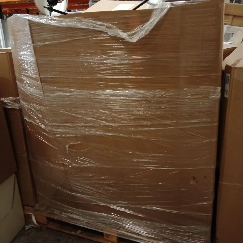 PALLET OF ASSORTED DESIGNER LIGHTING PRODUCTS TO INCLUDE; CEILING LIGHT,4 LIGHT CEILING FITTING,FLOOR LAMP