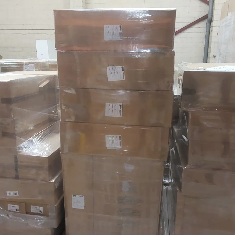 PALLET CONTAINING A LARGE QUANTITY OF ASSORTED BATHROOM FURNITURE PARTS INCLUDING: RIMELLA WC UNITS