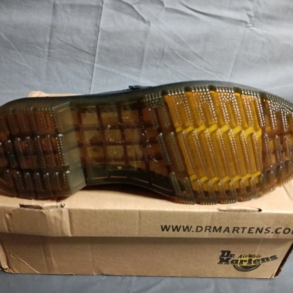 BOXED PAIR OF DR. MARTENS BLACK LEATHER TASSEL LOAFERS – MEN’S SHOES - UK SIZE 8