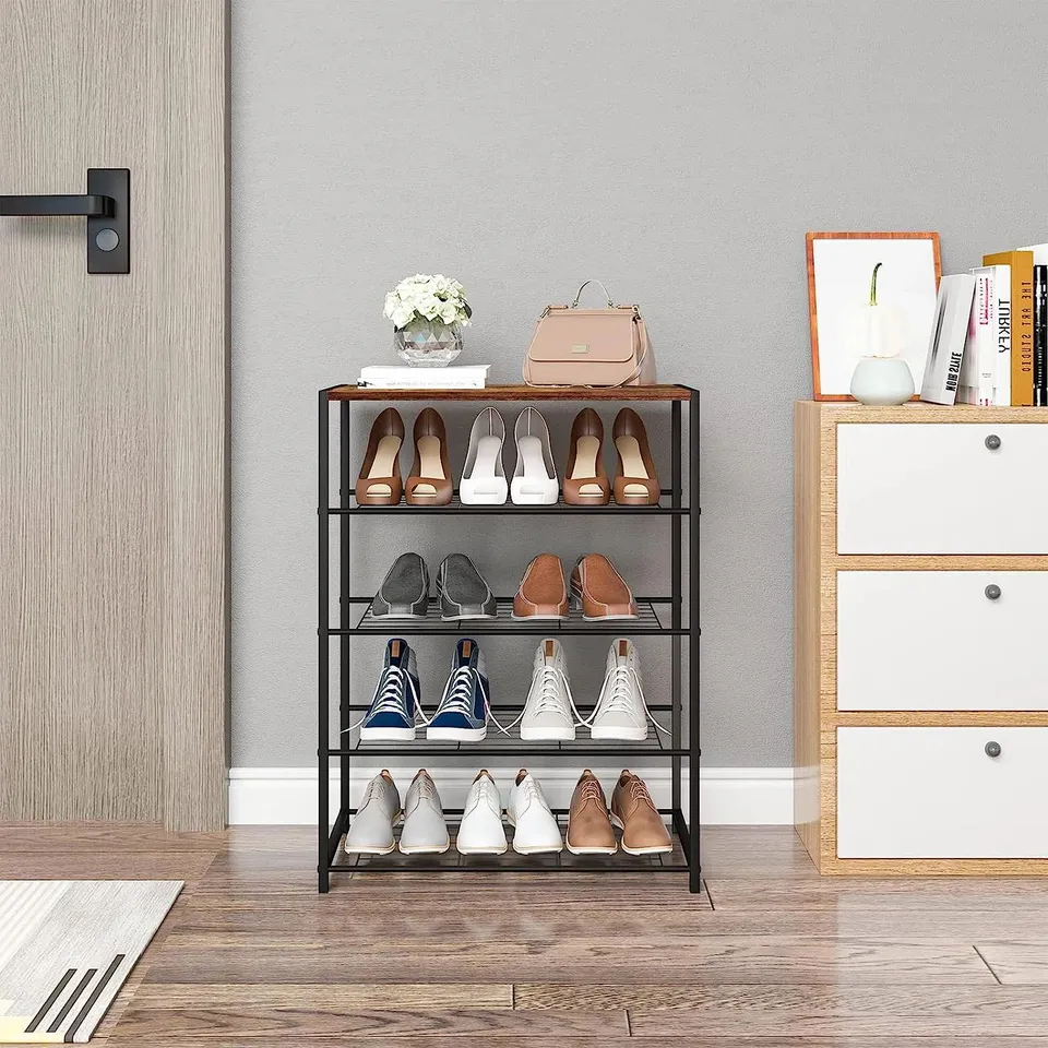 BOXED 12 PAIR SHOE CABINET