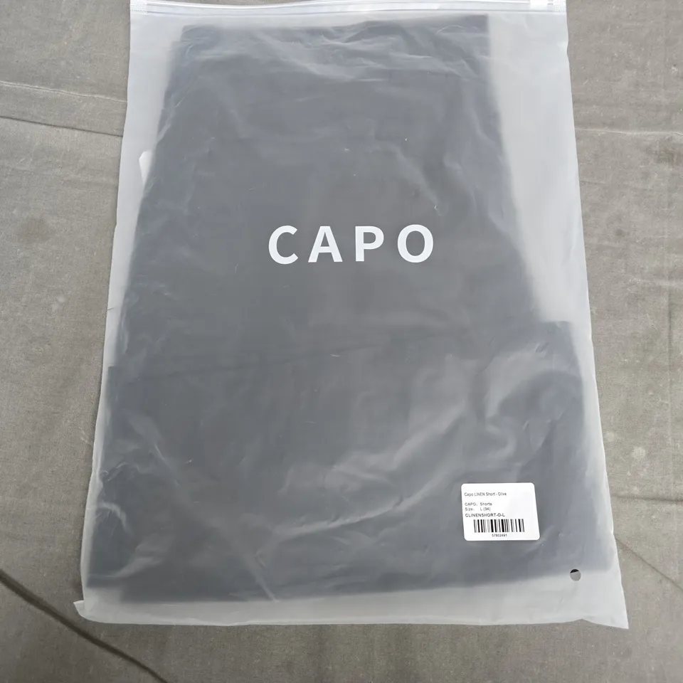 BAGGED CAPO LINEN SHORTS - BLACK, MEN'S UK 34