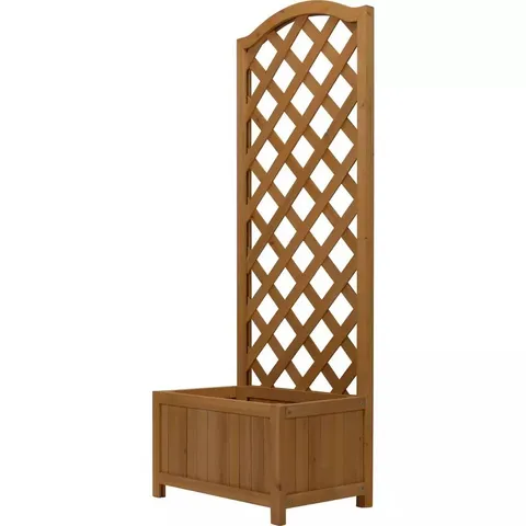 BOXED LATTICE WOODEN STRAIGHT PLANTER (1 BOX)