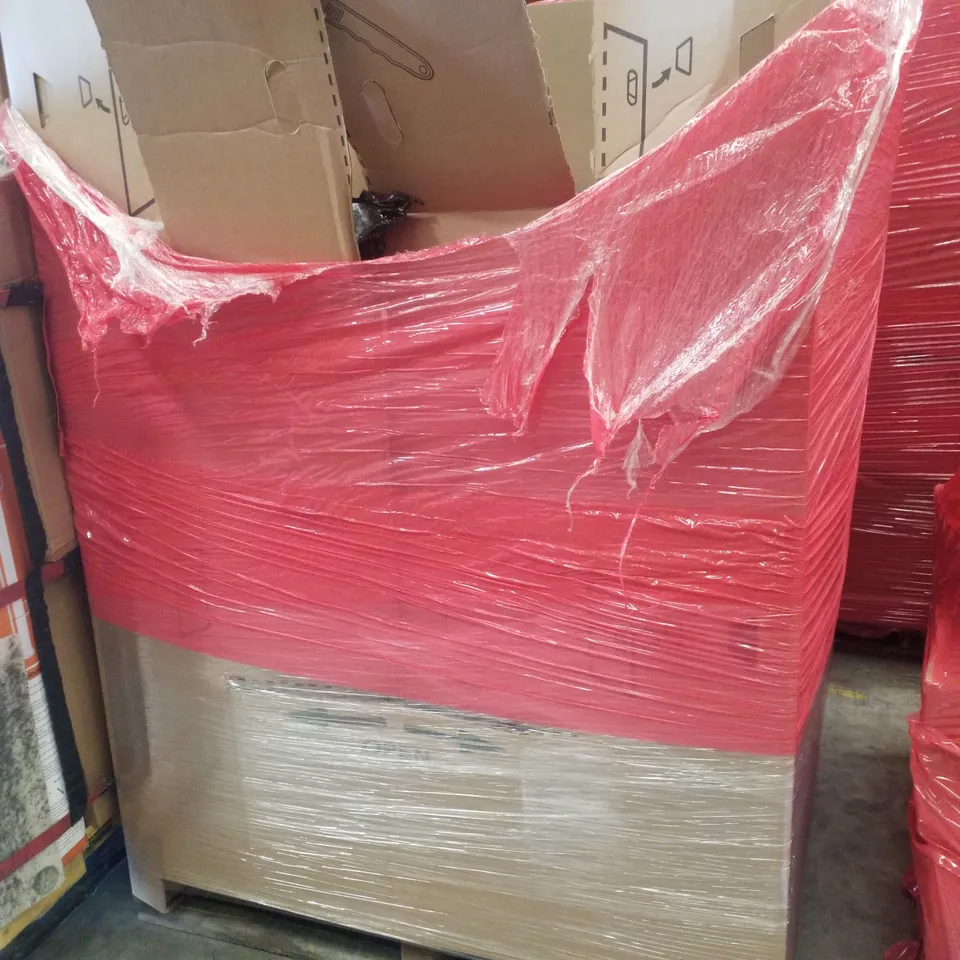 PALLET CONTAINING ASSORTED PRODUCTS INCLUDING FOLDING CAMPING CHAIR, NESTING TABLES, LED HOLLYWOOD MIRROR, TOILET SAFETY RAIL & END TABLE