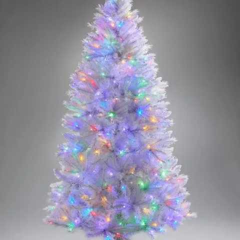 BOXED 7FT WHITE REGAL PRE LIT MULTIFUNCTION TREE - COLLECTION ONLY 