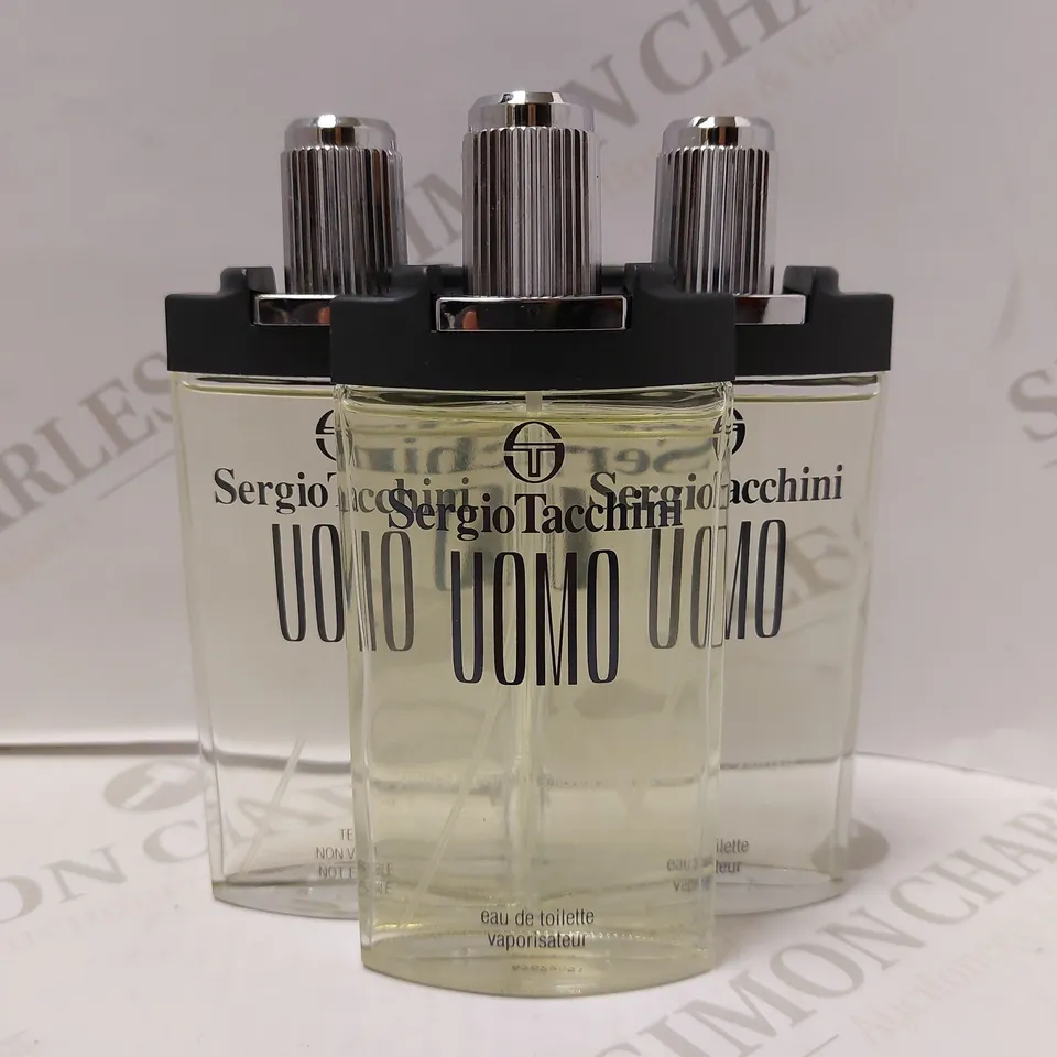 LOT OF APPROX 4 X 100ML SERGIO TACCHINI UOMO EAU DE TOILETTE TESTERS 
