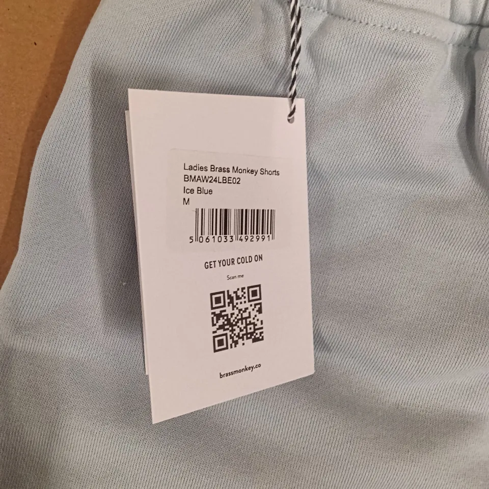 BRAND NEW BRASS MONKEY SHORTS - ICE BLUE SIZE MEDIUM APPROXIMATELY 20