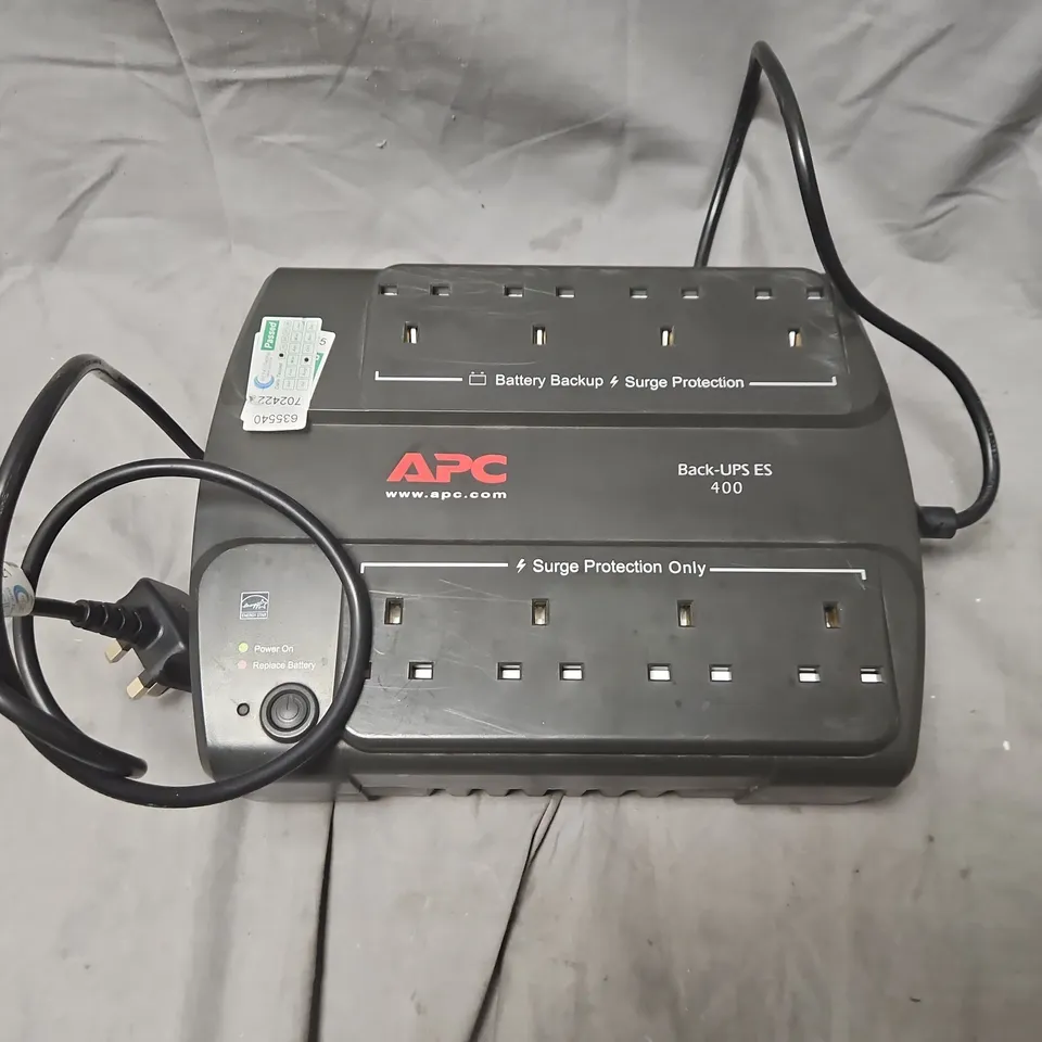APC BACK-UPS ES 400 UNINTERRUPTIBLE POWER SUPPLY