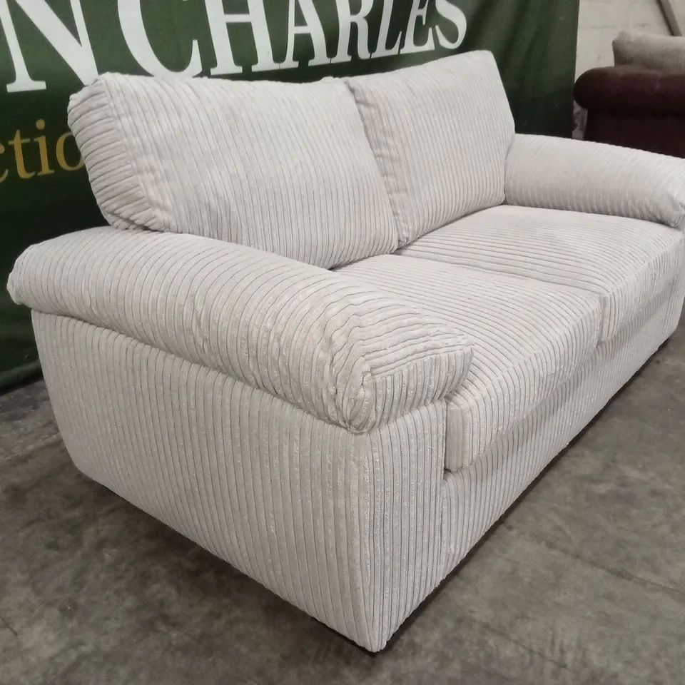 AMALFI STANDARD BACK FABRIC 2 SEATER SOFA - SILVER RRP £449
