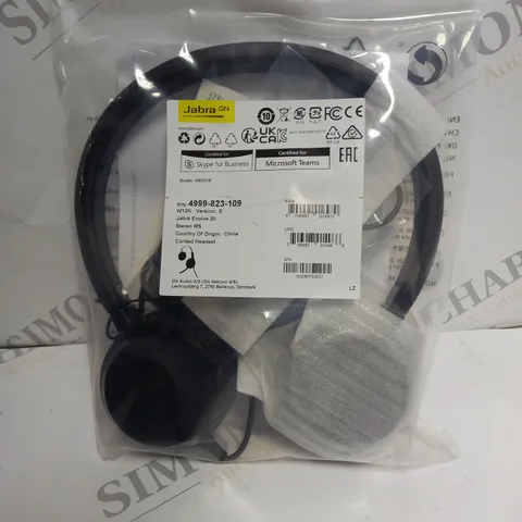 JABRA EVOLVE 20 CORDED HEADSET