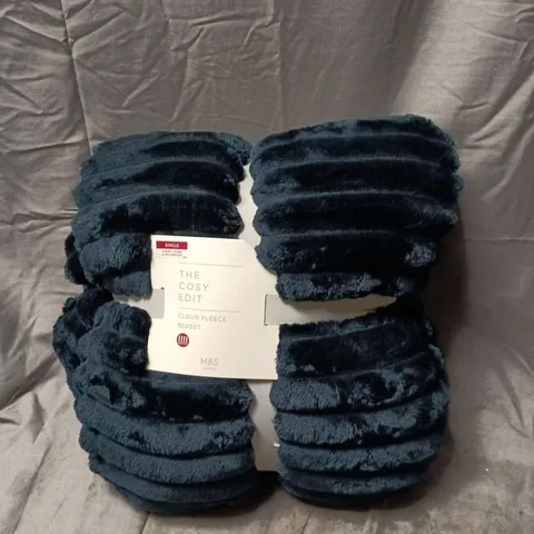 M & S HOME THE COSY EDIT CLOUD FLEECE BEDSET SINGLE 