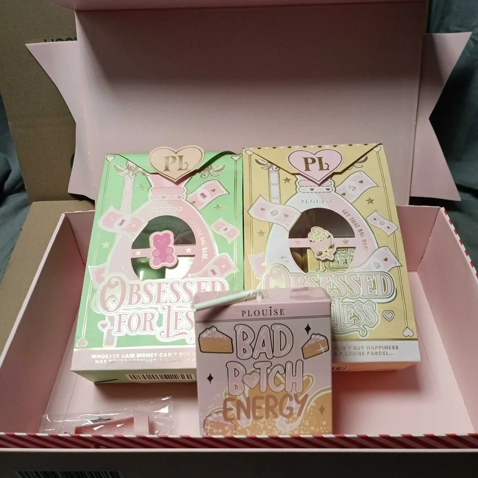 PLOUISE 4 ITEM GIFT BOX TO INCLUDE 2 X OBSESSED FOR LESS PARCEL SETS