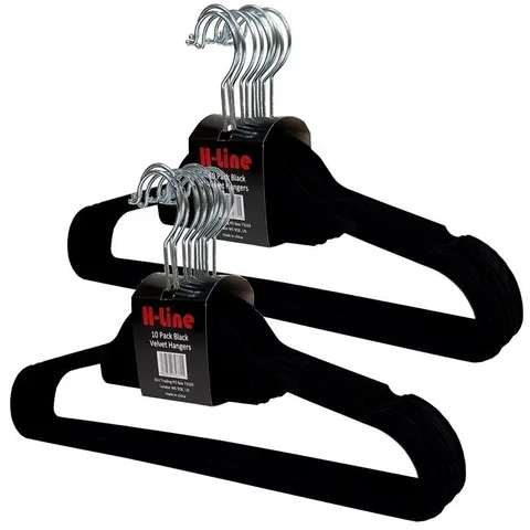 BOXED VELVET STANDARD HANGER FOR DRESS/SHIRT/SWEATER (SET OF 20)