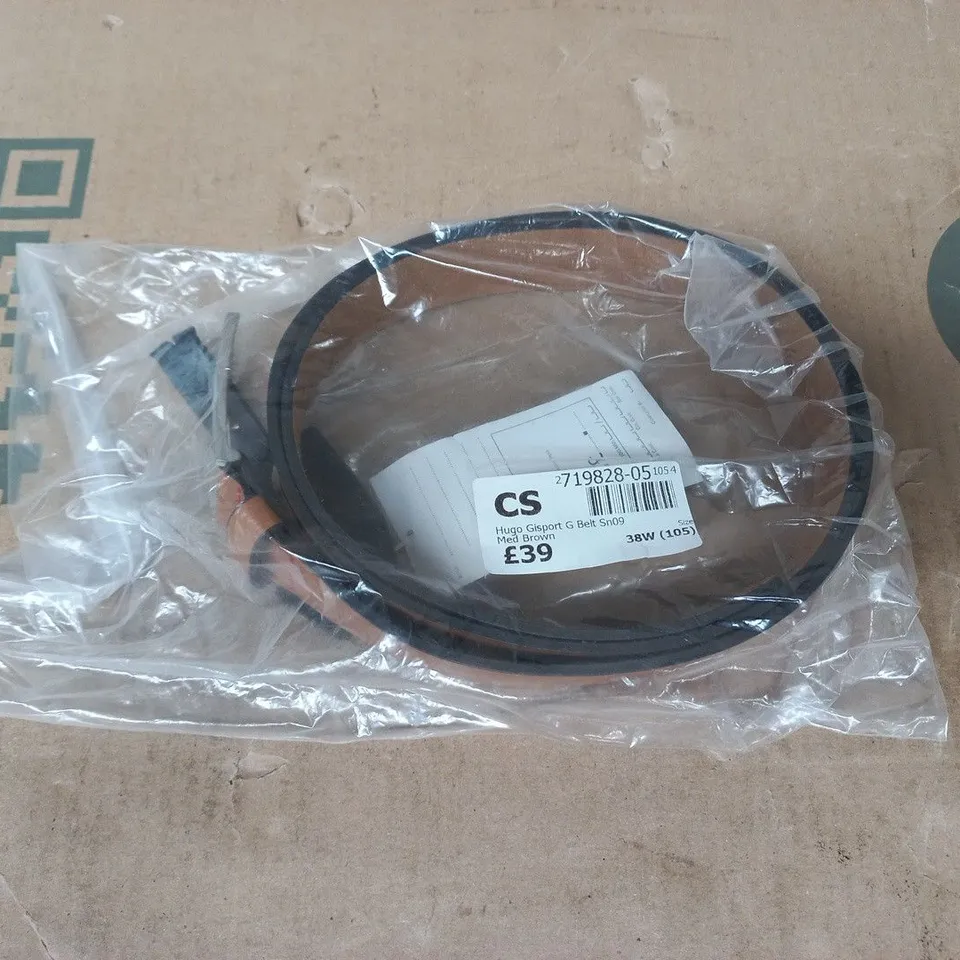 BAGGED HUGO GISPORT G BELT IN MEDIUM BROWN SIZE 38W