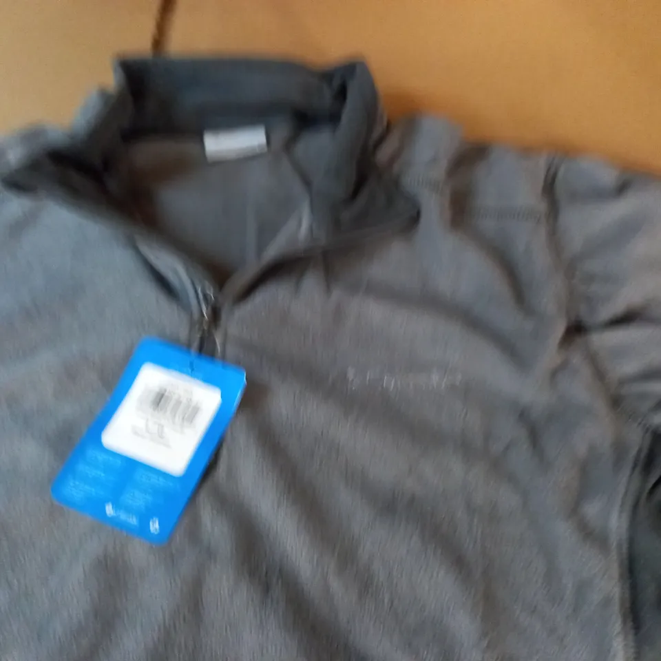 COLUMBIA HALF ZIP GREY FLEECE - L/G