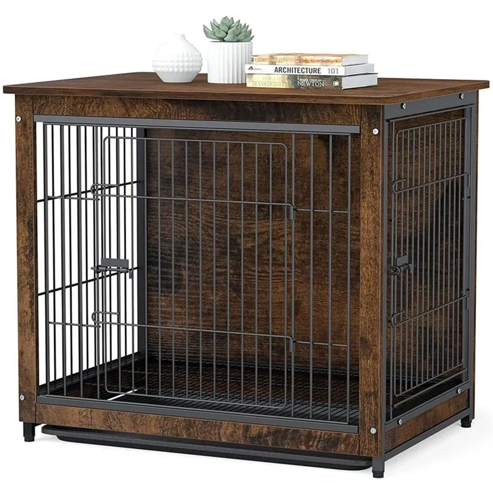 BOXED LANDIS FURNITURE STYLE PET CRATE WITH 2 DOORS