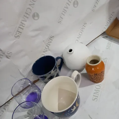 LOT OF 6 GLASSES AND MUGS