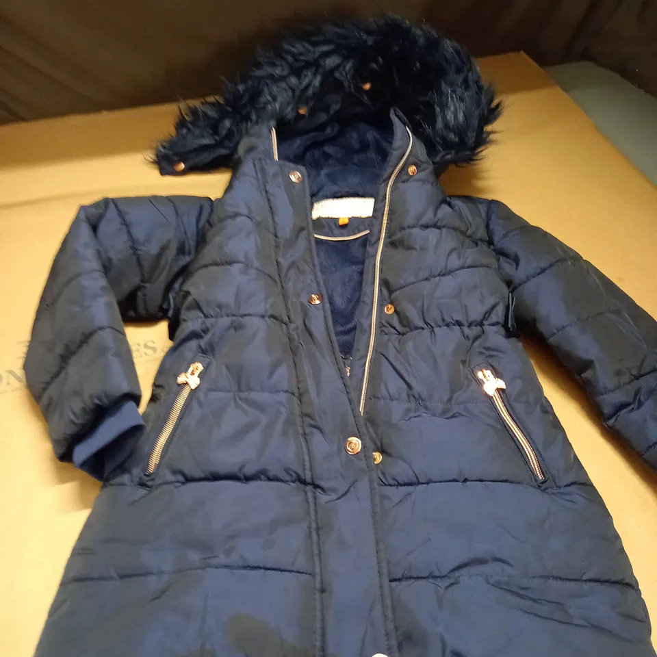 TED BAKER NAVY BLUE PADDED COAT - 7 YEARS 