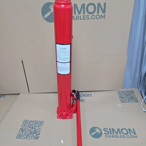 RED 4-TON LONG RAM HYDRAULIC JACK