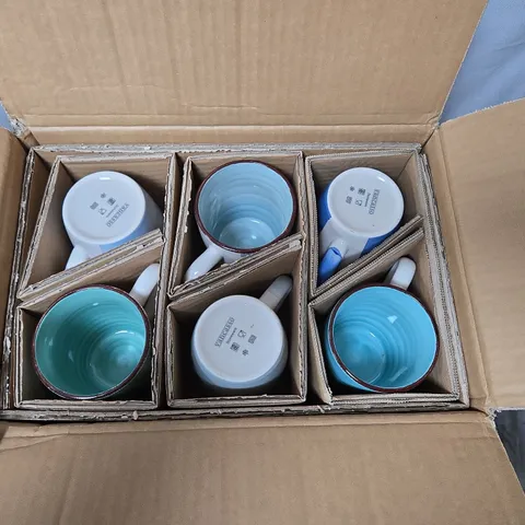 SET OF 6 CERAMIC MUGS