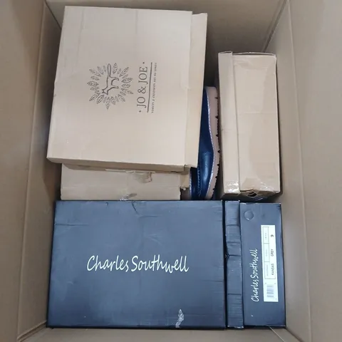 A BOX OF APPROXIMATELY 10 PAIRS OF CHARLES SOUTHWELL AND JO & JOE SHOES