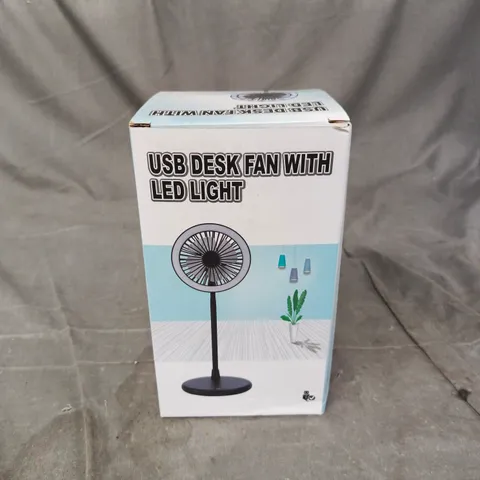 USB DESK FAN WITH LED LIGHT