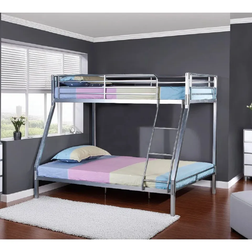 BOXED ARTHUR SINGLE (3') STANDARD BUNK BED - SILVER (2 BOXES)