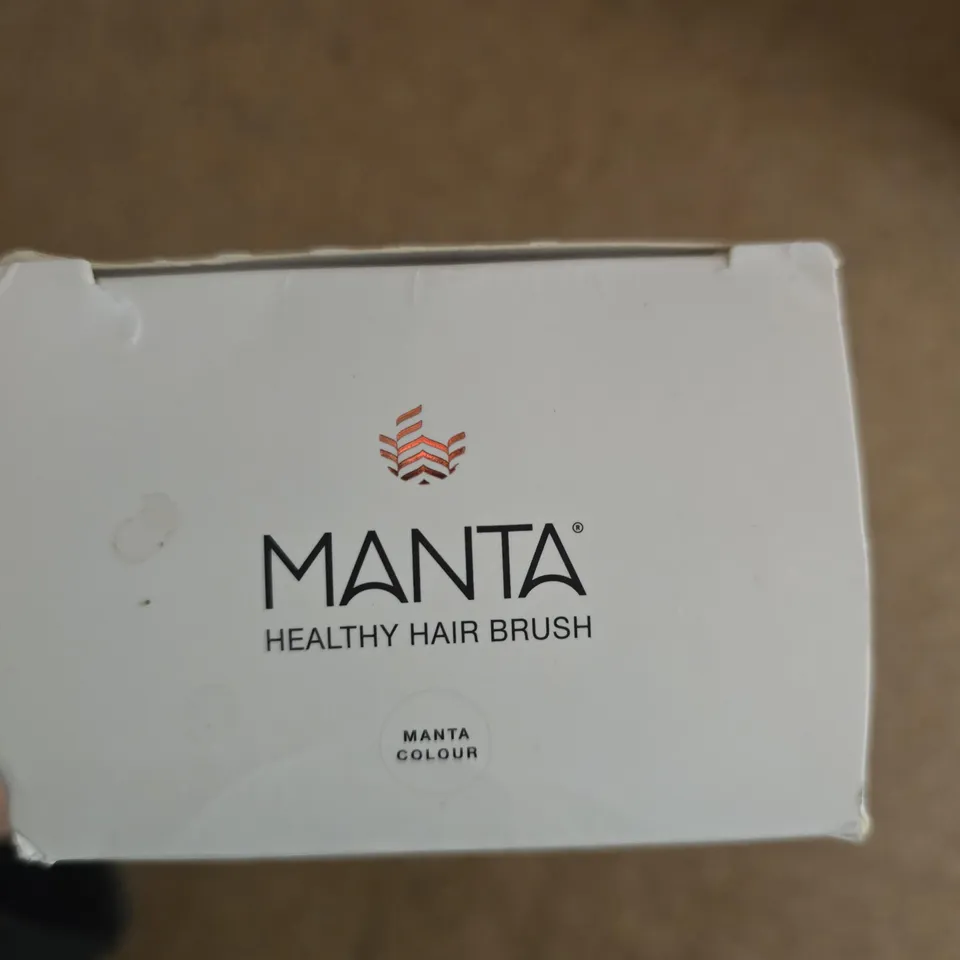 MANTA HEALTHY HAIR BRUSH – COLOUR (BOXED, WITH TRAVEL POUCH)