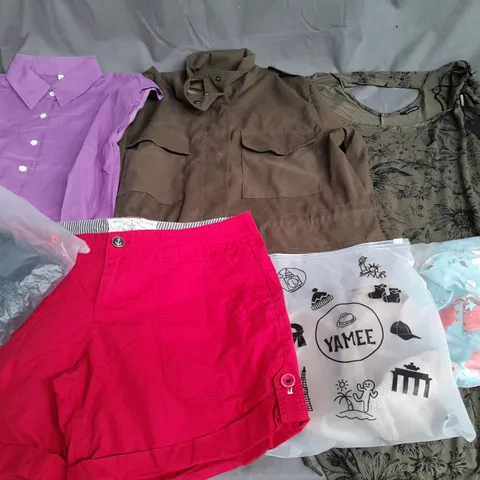 LARGE QUANTITY OF ASSORTED CLOTHING ITEMS TO INCLUDE JOULES, ROMAN AND GYMSHARK