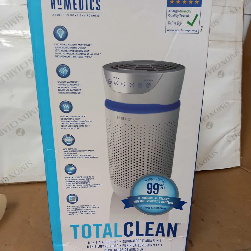 BOXED HOMEDICS TOTAL CLEAN 5-IN-1 AIR4 PURIFIER