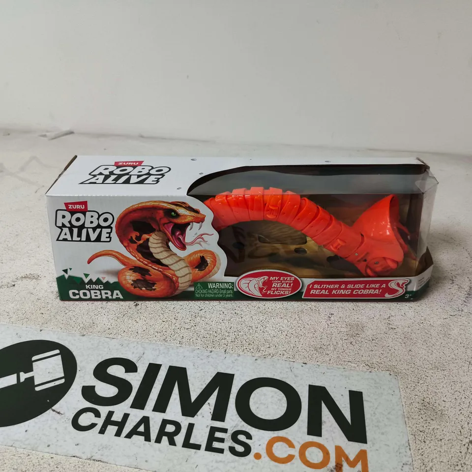 ROBO ALIVE KING COBRA TOY SNAKE – ORANGE, BOXED