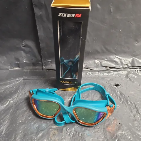ZONE3 VAPOUR POLARISED LENSES SWIMMING GOGGLES TEAL/COPPER β ONE SIZE