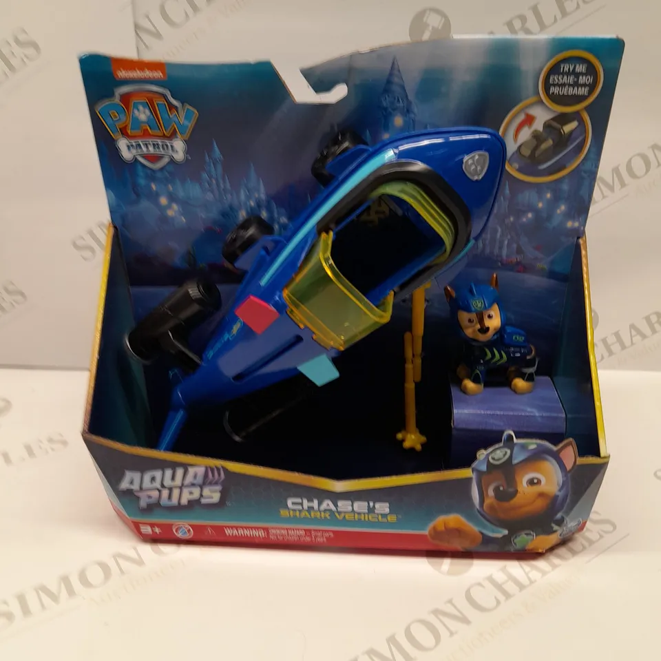 BRAND NEW BOXED PAW PATROL AQUA PUPS CHASE'S SHARK VEHICLE