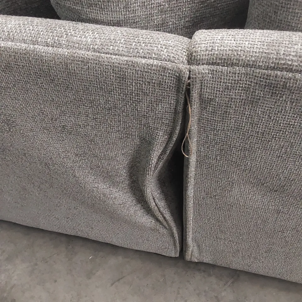 DURY CHUNKY WEAVE CORNER GROUP SOFA - GREY RRP £1349