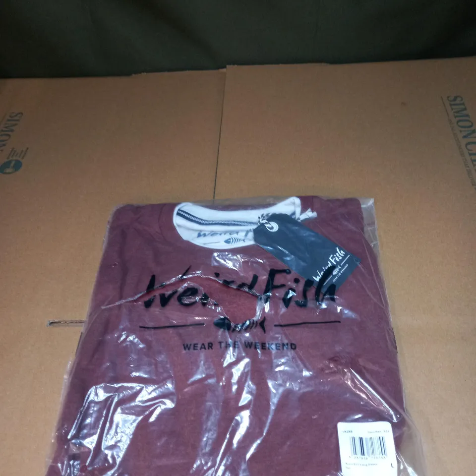 MENS WEIRD FISH ARVIN ECO LONG SLEEVE T-SHIRT SIZE L