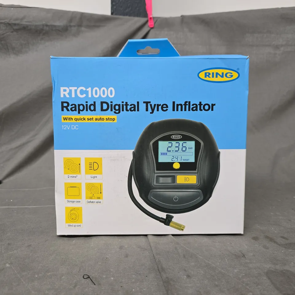 BOXED RING RTC1000 RAPID DIGITAL TYRE INFLATOR