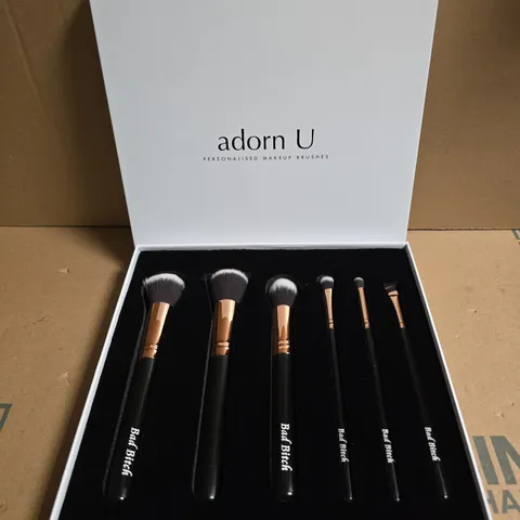 ADORN U PERSONALISED MAKEUP BRUSH SET – BOXED, 6 PIECES