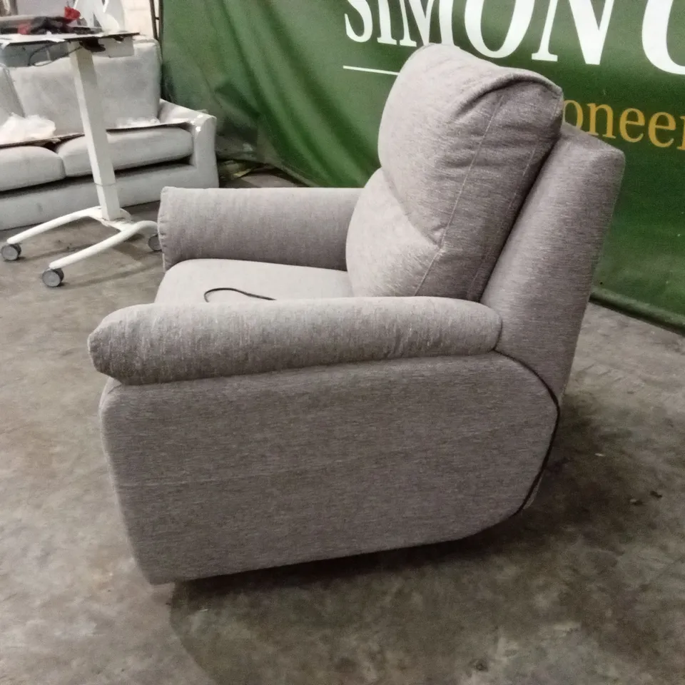 QUALITY DESIGNER ITALIAN MADE ELECTRIC RECLINER FABRIC ARMCHAIR